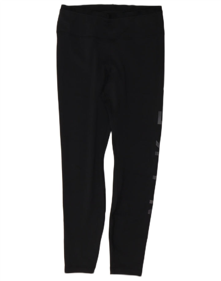 Leggings NIKE Dri Fit Graphic pentru femei UK 12 Poliester mediu negru