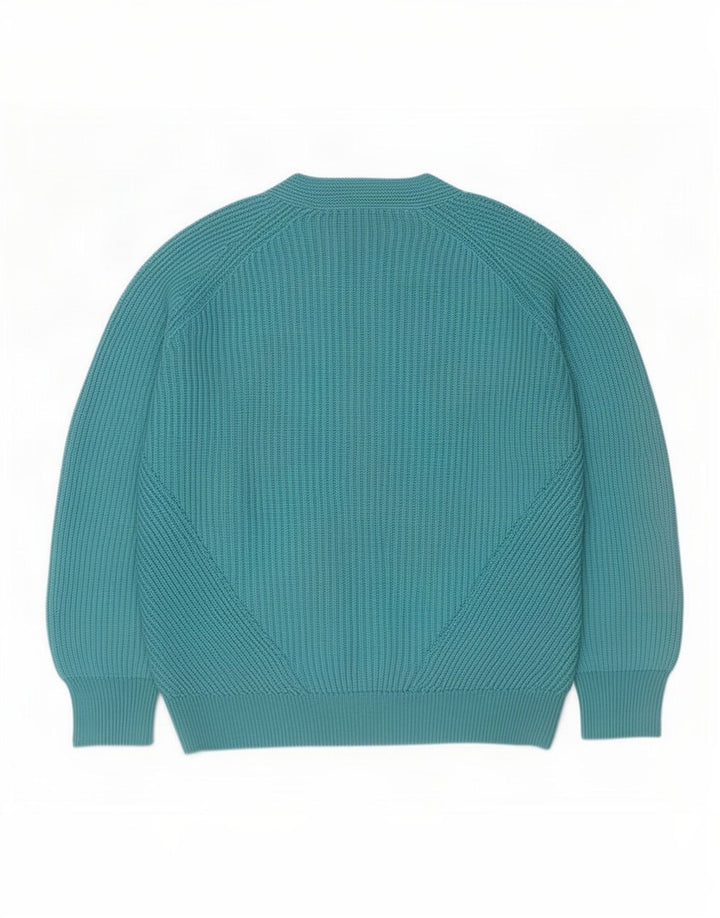 Pulover de damă Massimo Dutti cu decolteu în V supradimensionat, UK 14, albastru mediu