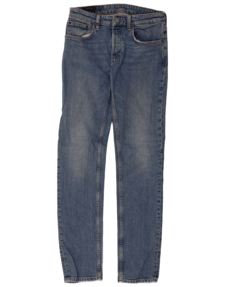Blugi slim pentru bărbați Calvin Klein W30 L32 Bumbac albastru