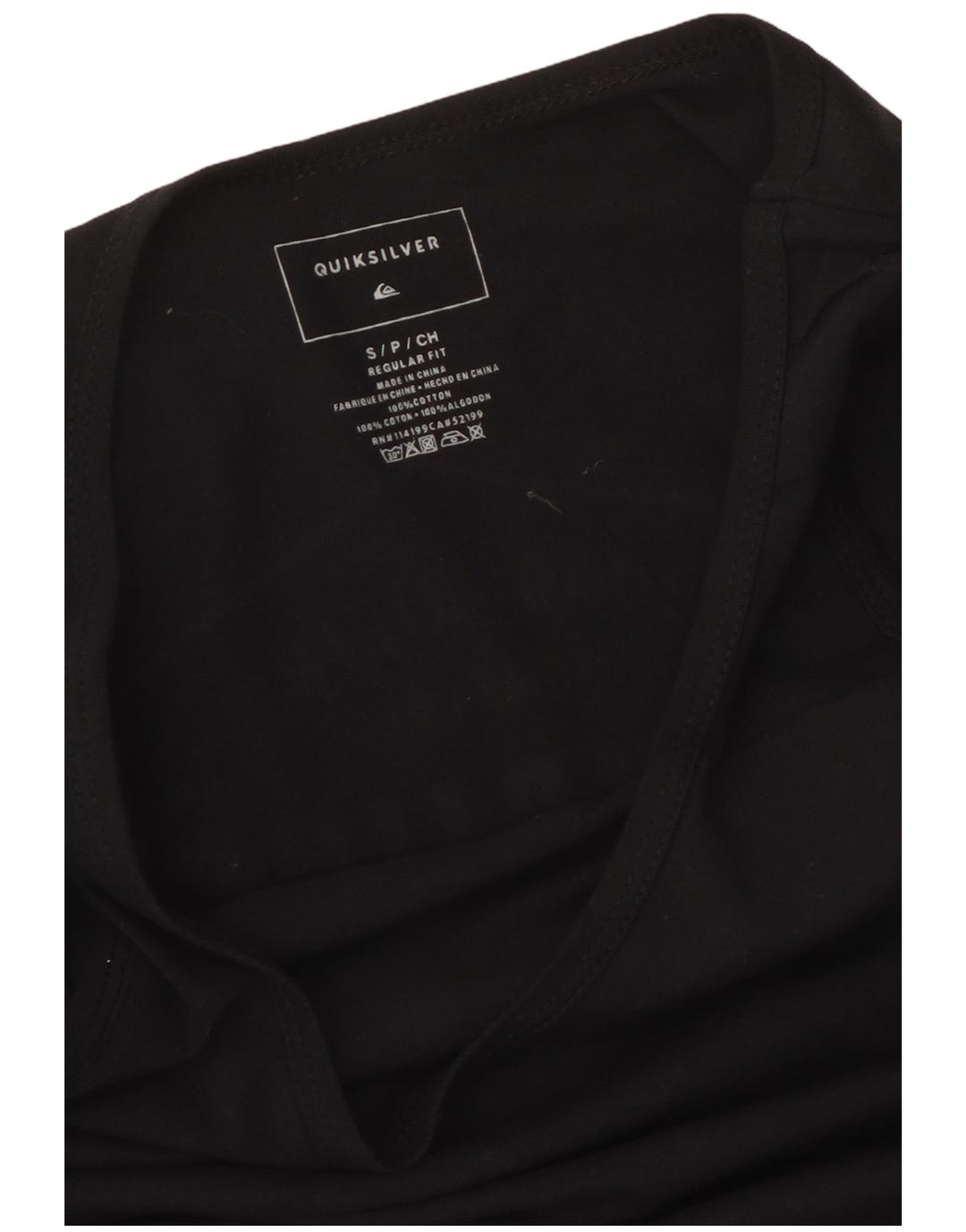 Vestă grafică Quiksilver pentru bărbați, bumbac mic, negru