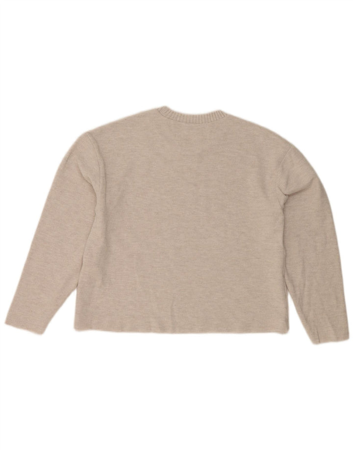 Pulover pentru femei Zara Crop Crew Deck Pulover UK 10 Mic Gri Poliester