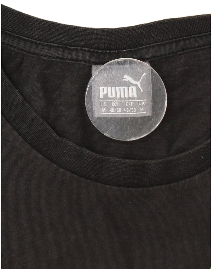 Tricou grafic Puma pentru bărbați Top mediu negru bumbac