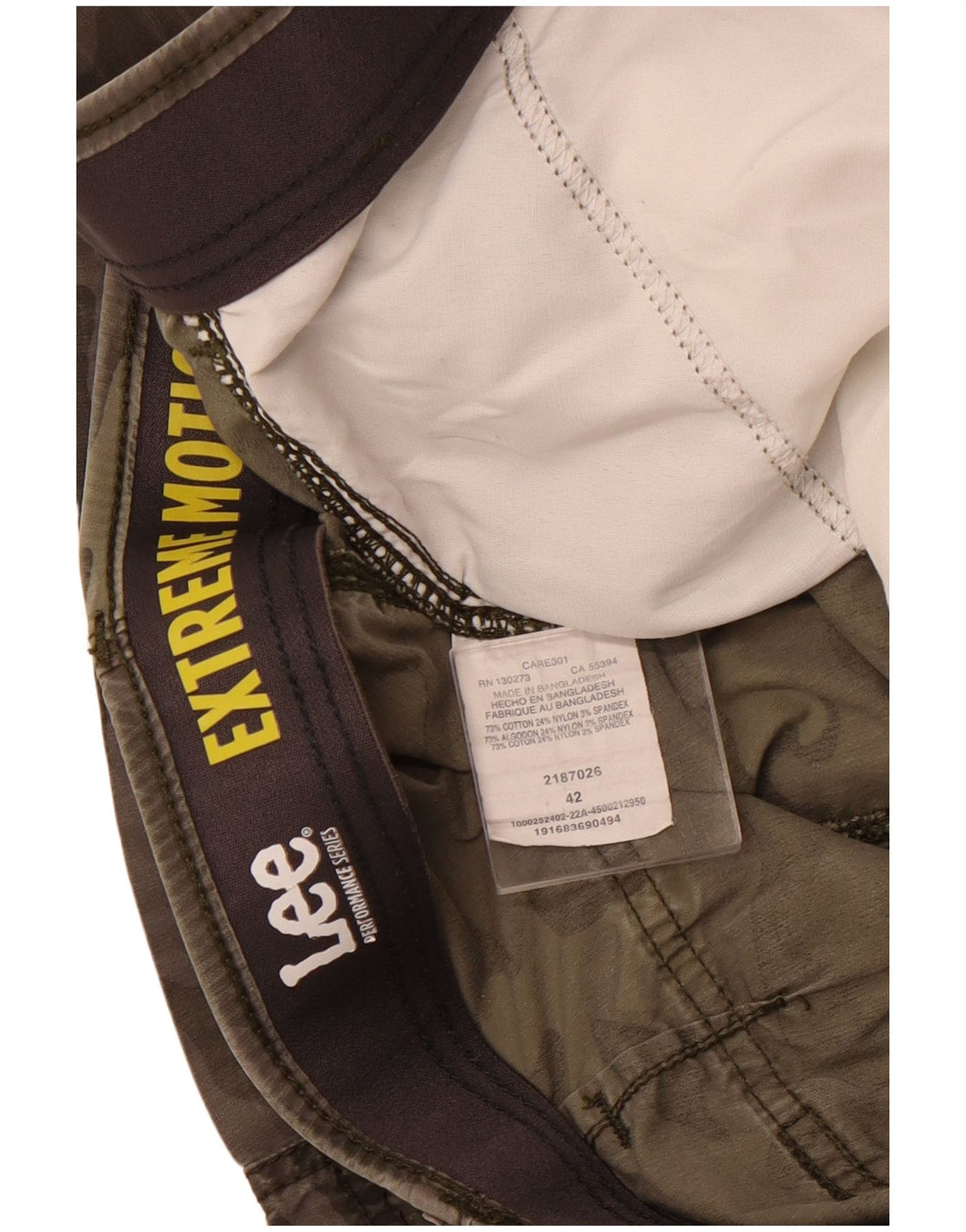 Pantaloni scurți LEE Extreme Motion Cargo pentru bărbați W42 2XL, bumbac camuflat kaki