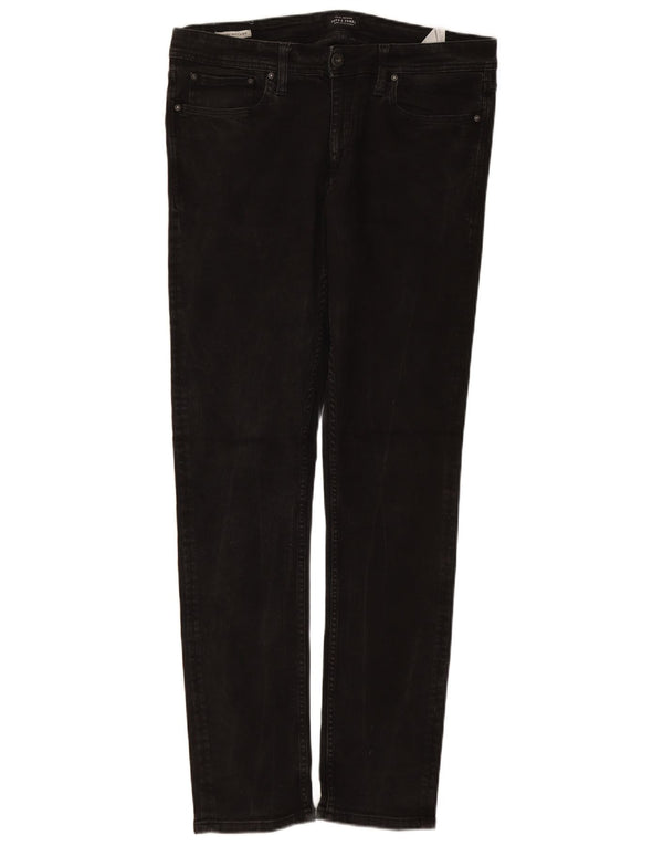 JACK & JONES Blugi pentru bărbați Liam skinny W36 L31 bumbac negru