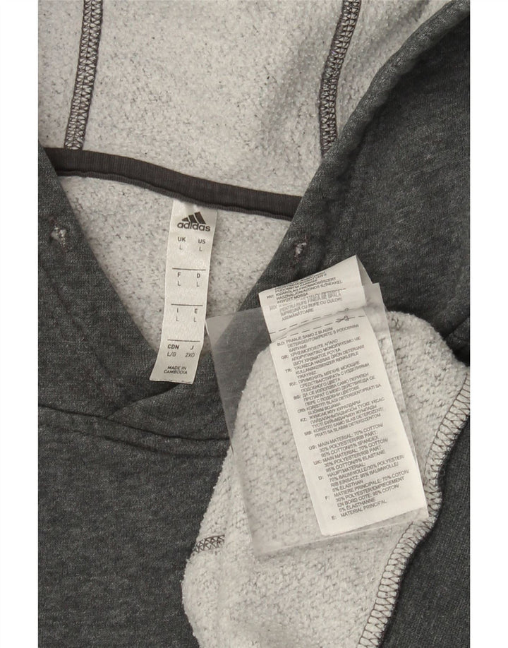 Pulover ADIDAS pentru bărbați, bumbac mare, gri