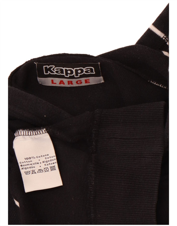 Pulover cu glugă pentru bărbați KAPPA, mare, albastru, bumbac cu dungi