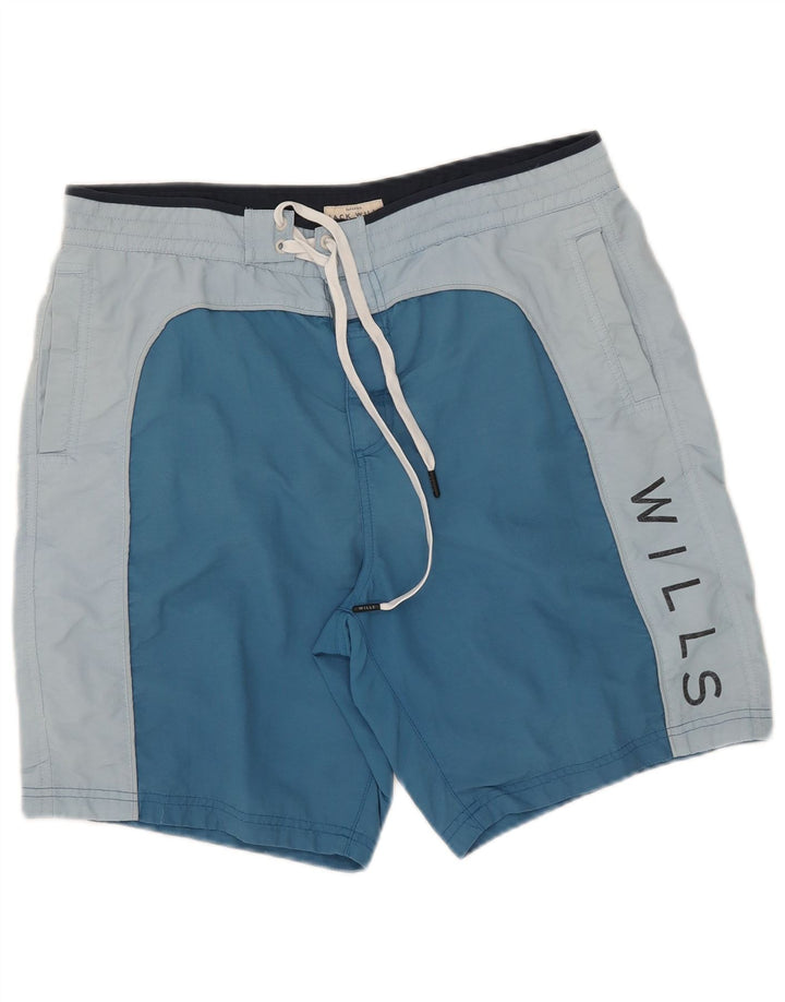 Pantaloni scurți de înot grafic pentru bărbați Jack Wills, albastru mediu, color block