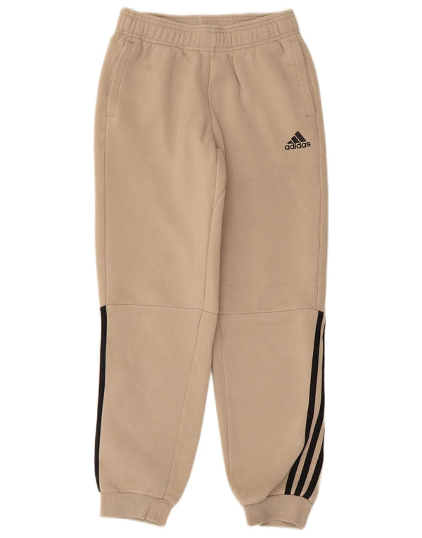ADIDAS Băieți Pantaloni Trening Pantaloni Joggeri 11-12 Ani Bej Bumbac