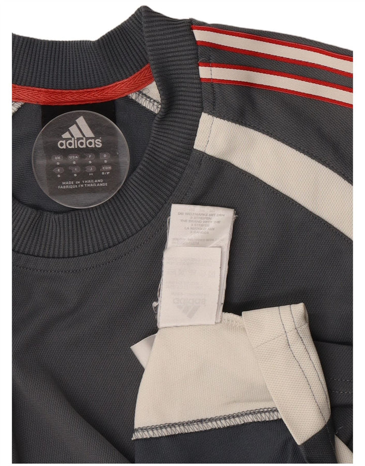 Tricou pentru bărbați Adidas Top mic, gri, poliester color bloc