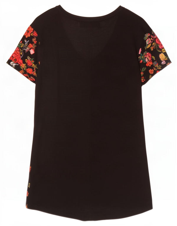 Rochie tricou Desigual pentru femei UK 18 XL, negru, viscoză florală