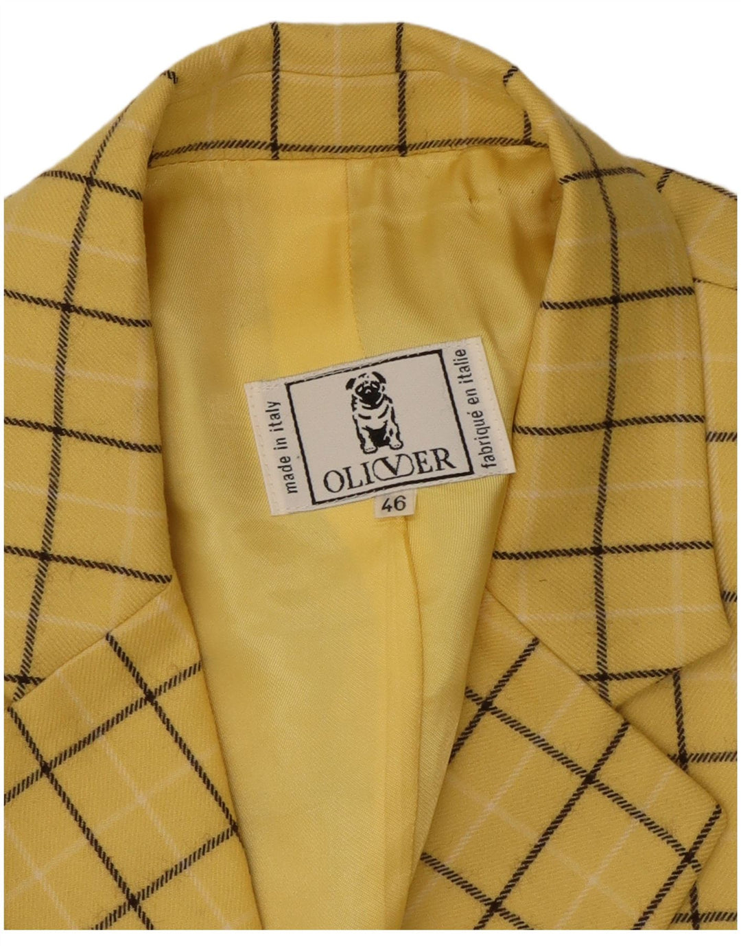 Blazer pentru femei Oliver By Valentino, cu 3 nasturi, IT 46, galben mare, caroserie