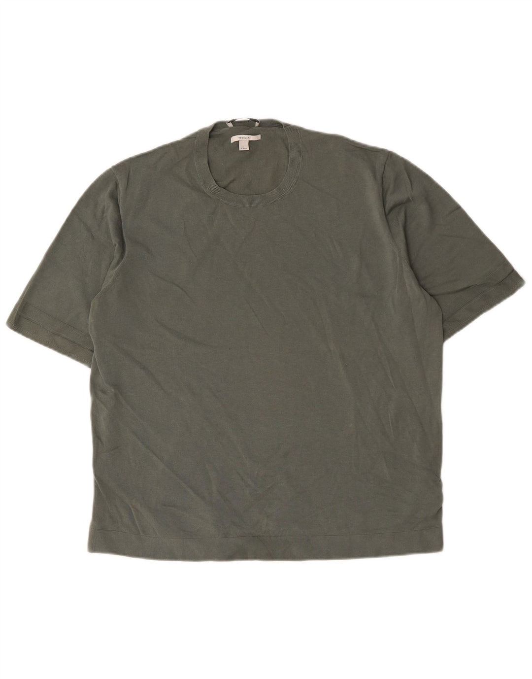 Cos Bărbați Regular Tricou Top XL Kaki Bumbac