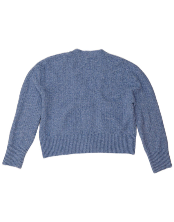 Pulover cardigan supradimensionat pentru femei Zara UK 10 Poliester albastru mic