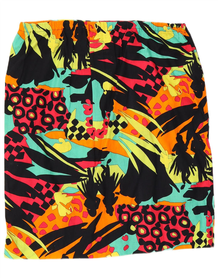 Fusta Dreaptă Grafică VINTAGE Femei W40 2XL Patchwork multicolor