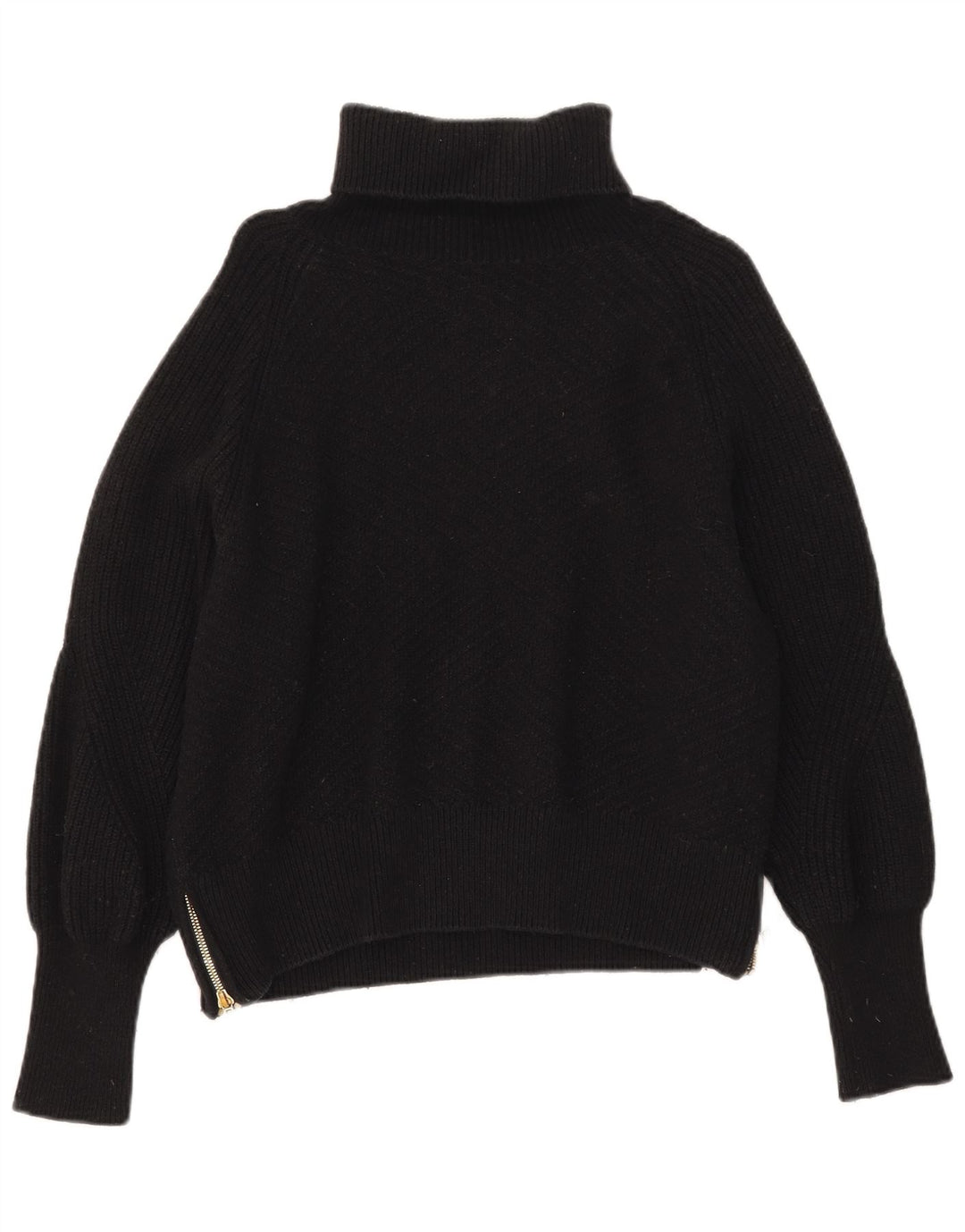 Pulover Barbour pentru femei, supradimensionat, cu gât rulat, din bumbac mic, negru, UK 10