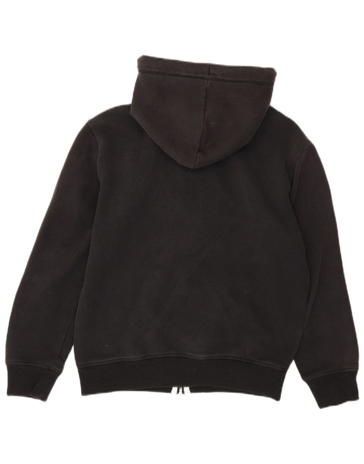 SUPERDRY Pulover cu glugă cu fermoar pentru bărbați, bumbac negru mic