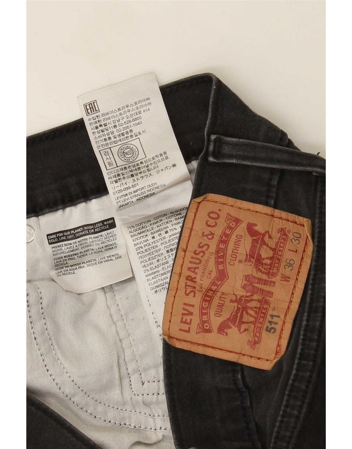 Blugi Levi's 511 Slim pentru bărbați W36 L30 bumbac negru
