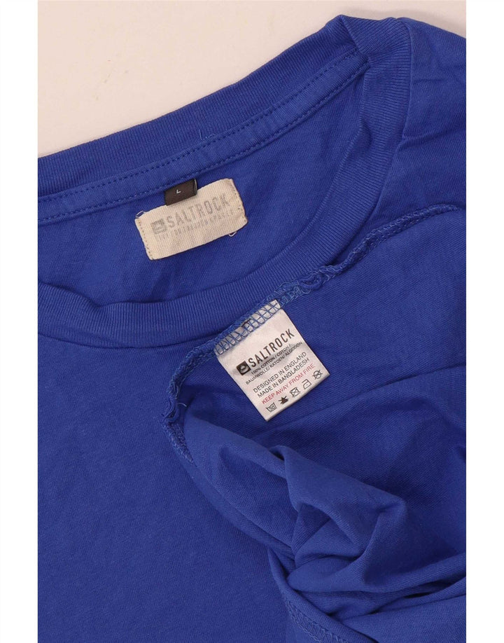 Tricou Saltrock pentru bărbați Top mare din bumbac albastru