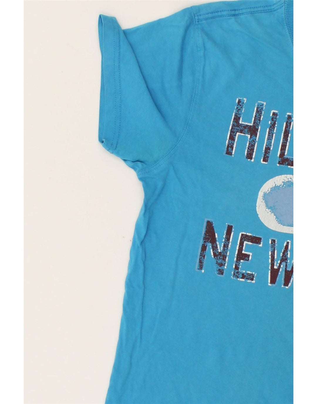 TOMMY HILFIGER Mens Graphic T-Shirt Top Medium Blue Cotton Vintage Tommy Hilfiger and Second-Hand Tommy Hilfiger from Messina Hembry 