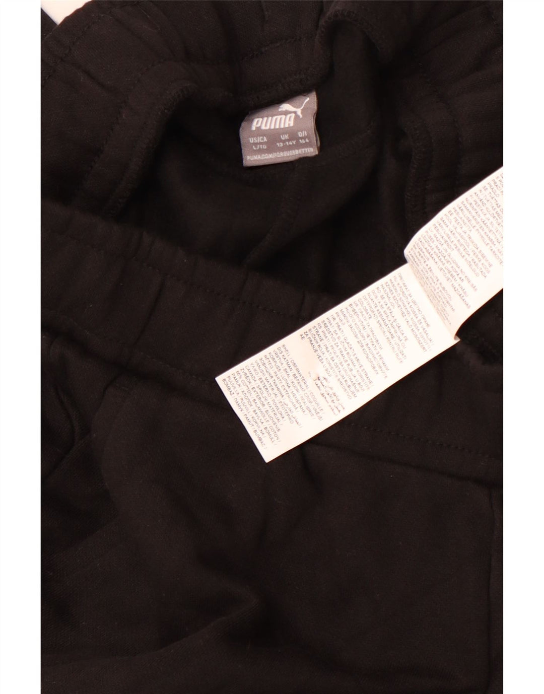 PUMA Băieți Pantaloni Trening Pantaloni Joggeri 13-14 Ani Bumbac Negru