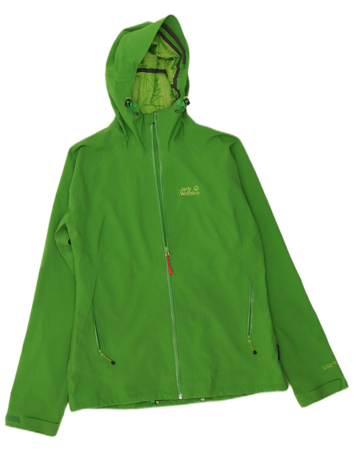 Jack Wolfskin Jachetă de ploaie cu glugă pentru femei UK 12/14 Poliester verde mediu