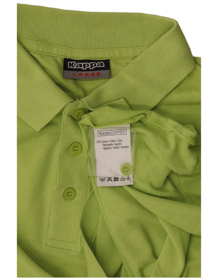 Tricou polo pentru bărbați Kappa, bumbac verde mare