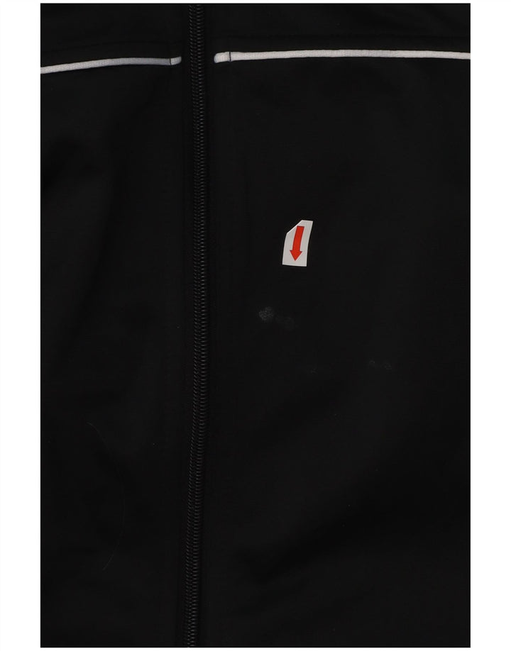 Jachetă de top cu trening grafic KAPPA pentru femei UK 14 Medium Black Colorblock