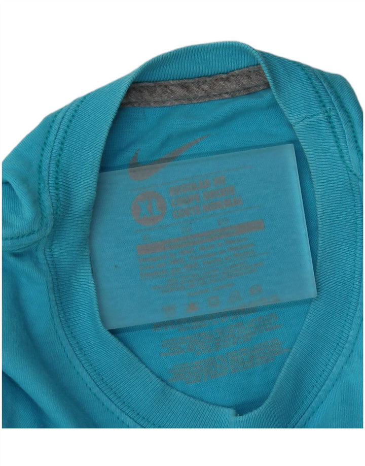 Tricou grafic pentru bărbați Nike Regular Fit Top XL Bumbac albastru