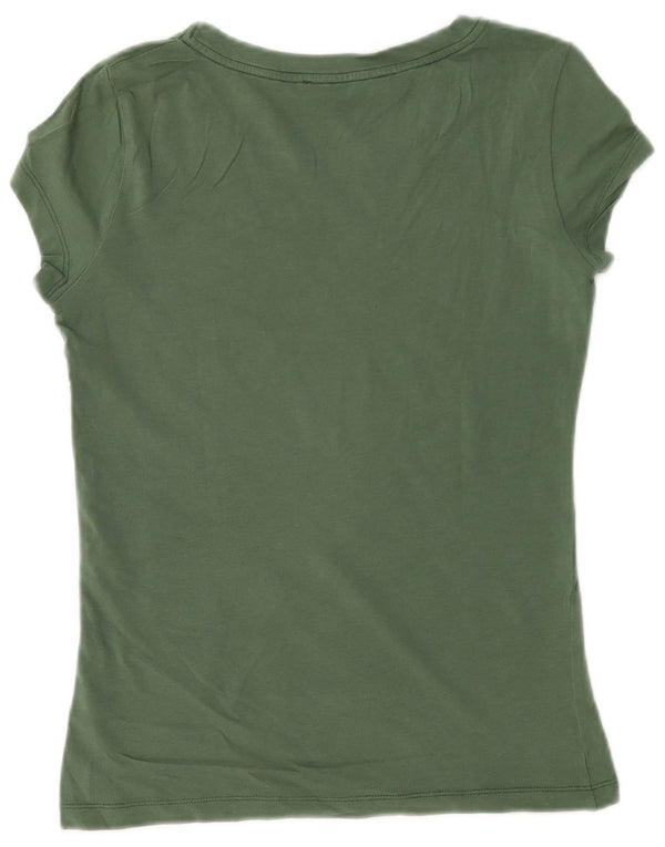 Tricou grafic Liu Jo pentru femei Top UK 6 XS Bumbac verde