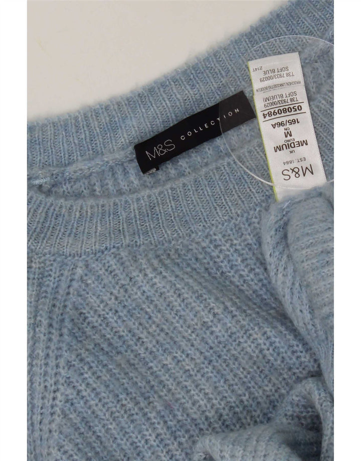 Pulover pentru femei Marks & Spencer cu gât cu barca UK 14 Medium Blue Spotted