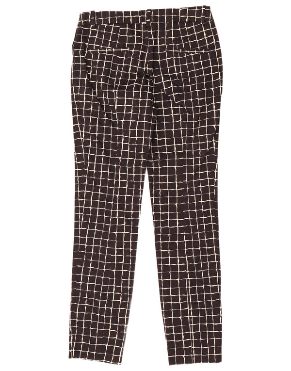 Pantaloni chino subțiri pentru femei Zara Mici L26 L29 Bumbac cu carouri negru