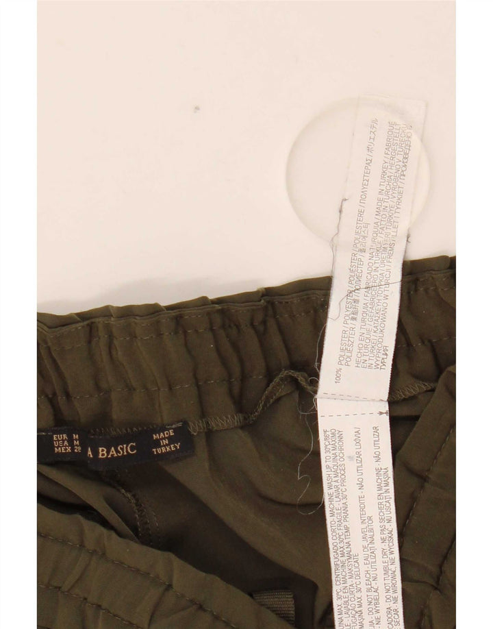 Pantaloni casual conici pentru femei Zara Mediu L28 L27 Kaki Poliester