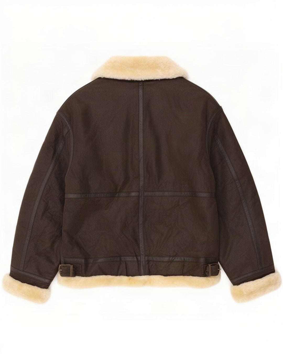 Jachetă din shearling pentru femei Conbipel UK 16, mare, maro, din piele