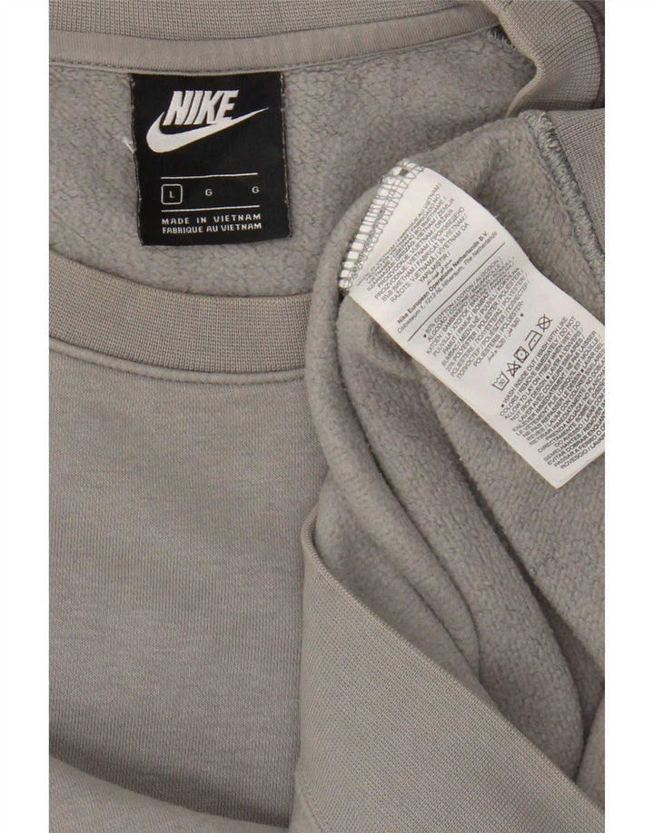 Hanorac grafic pentru bărbați Nike Pulover mare, gri, bumbac