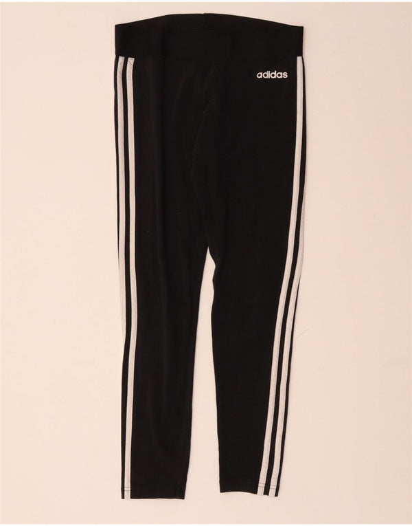 Leggings pentru femei ADIDAS UK 8/10 mic bumbac negru