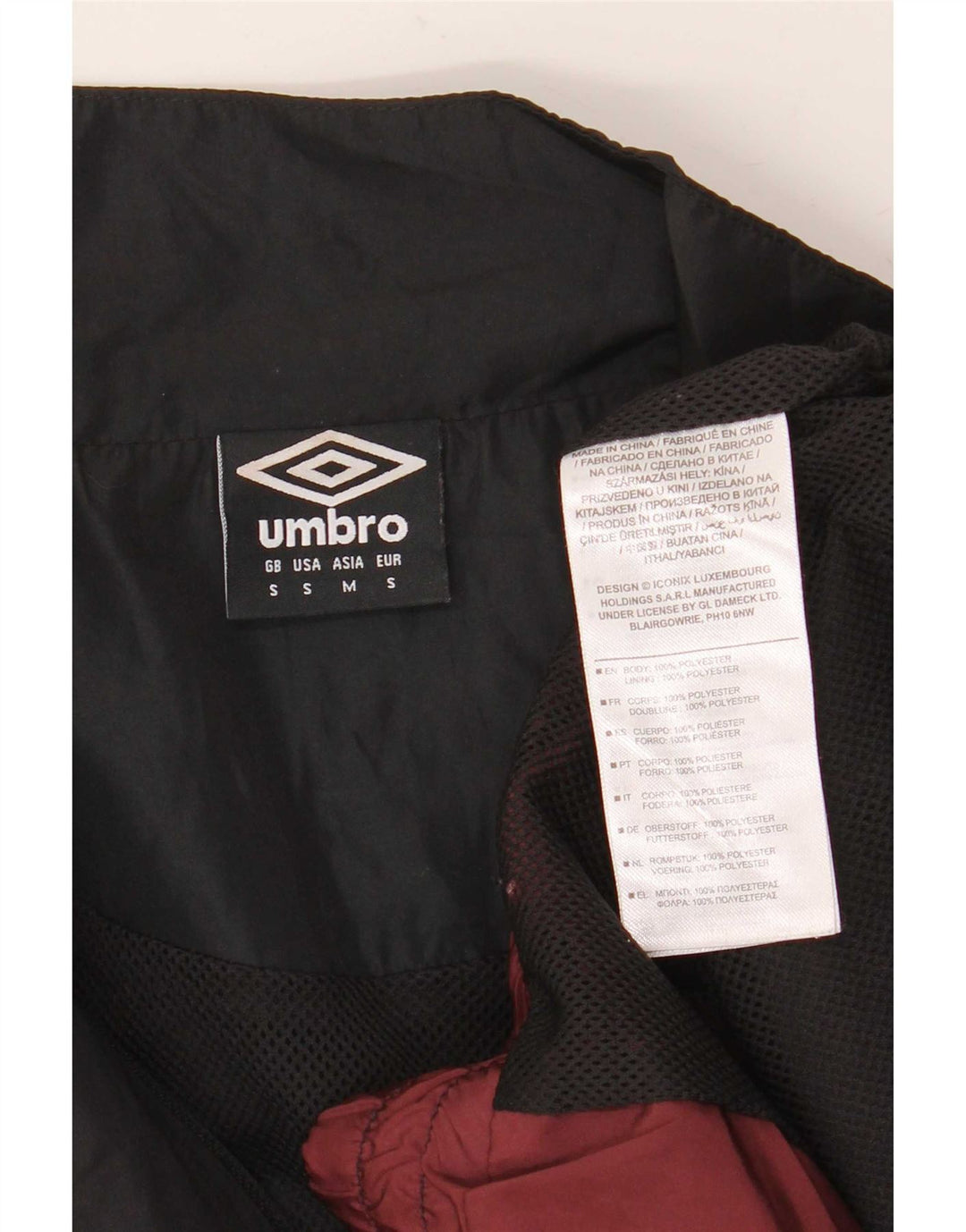 Jachetă de top pentru trening grafic Umbro pentru bărbați, mică, maro, din poliester