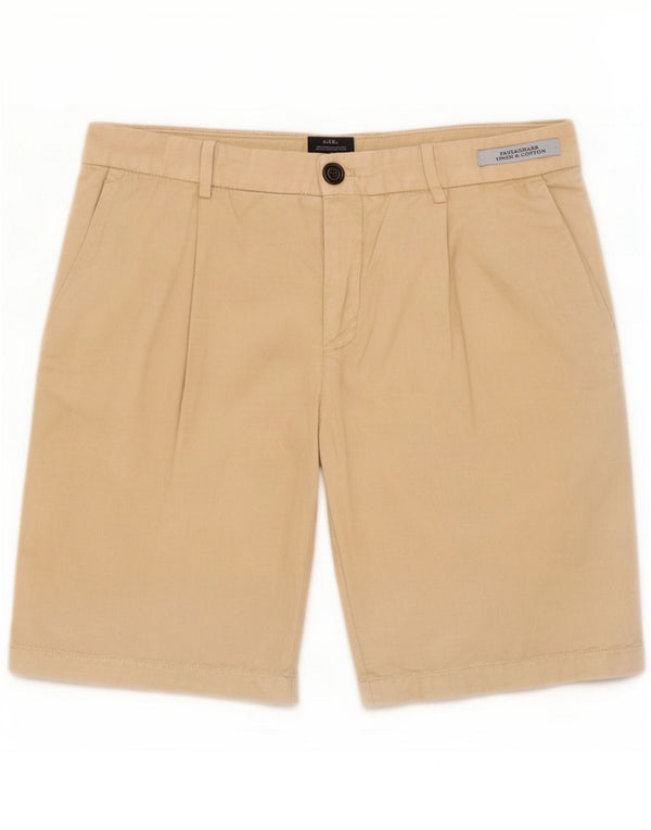 Paul & Shark Mens Pegged Chino Shorts EU 48 Medium W32 Beige Bumbac