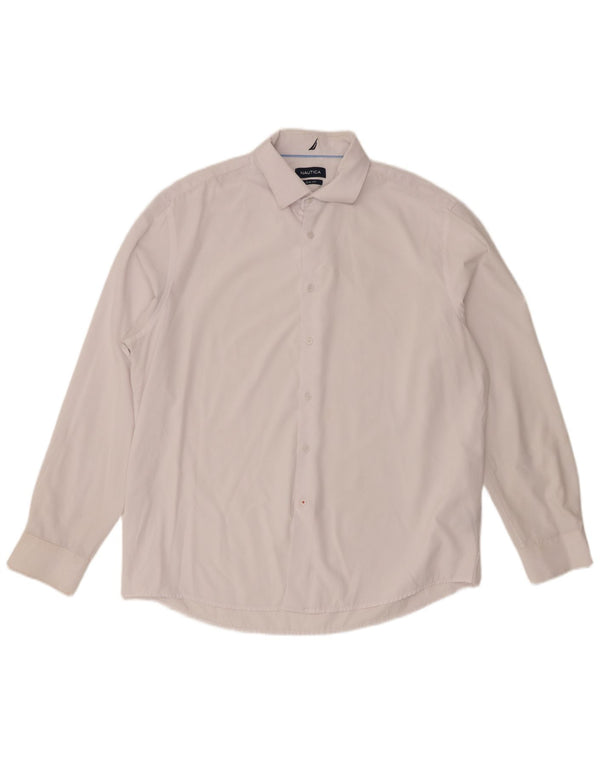 Cămașă Nautica pentru bărbați Slim Fit Mărimea 17 1/2 XL Poliester alb