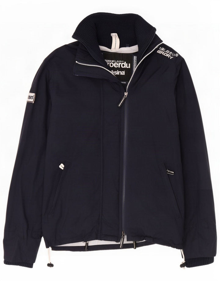 Superdry Mens Windcheater Rain Jacket UK 38 Medium Bleumarin Colorblock