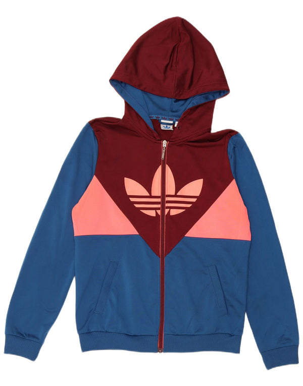 Pulover Adidas Graphic Zip pentru femei IT 42 Medium Blue Colorblock