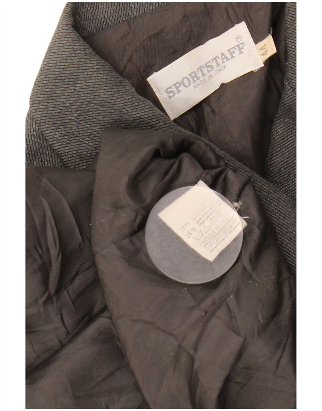 Jachetă SPORTSTAFF pentru femei cu paragate cu 4 nasturi, IT 44, gri mediu