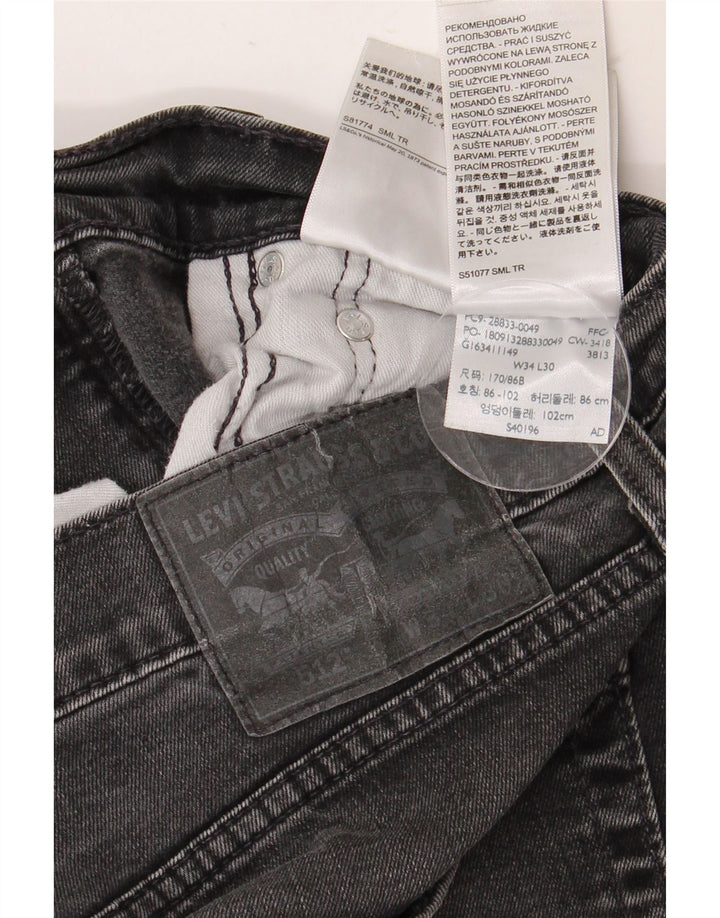 Blugi conici pentru bărbați LEVI'S Slim Tapered W34 L30 bumbac gri