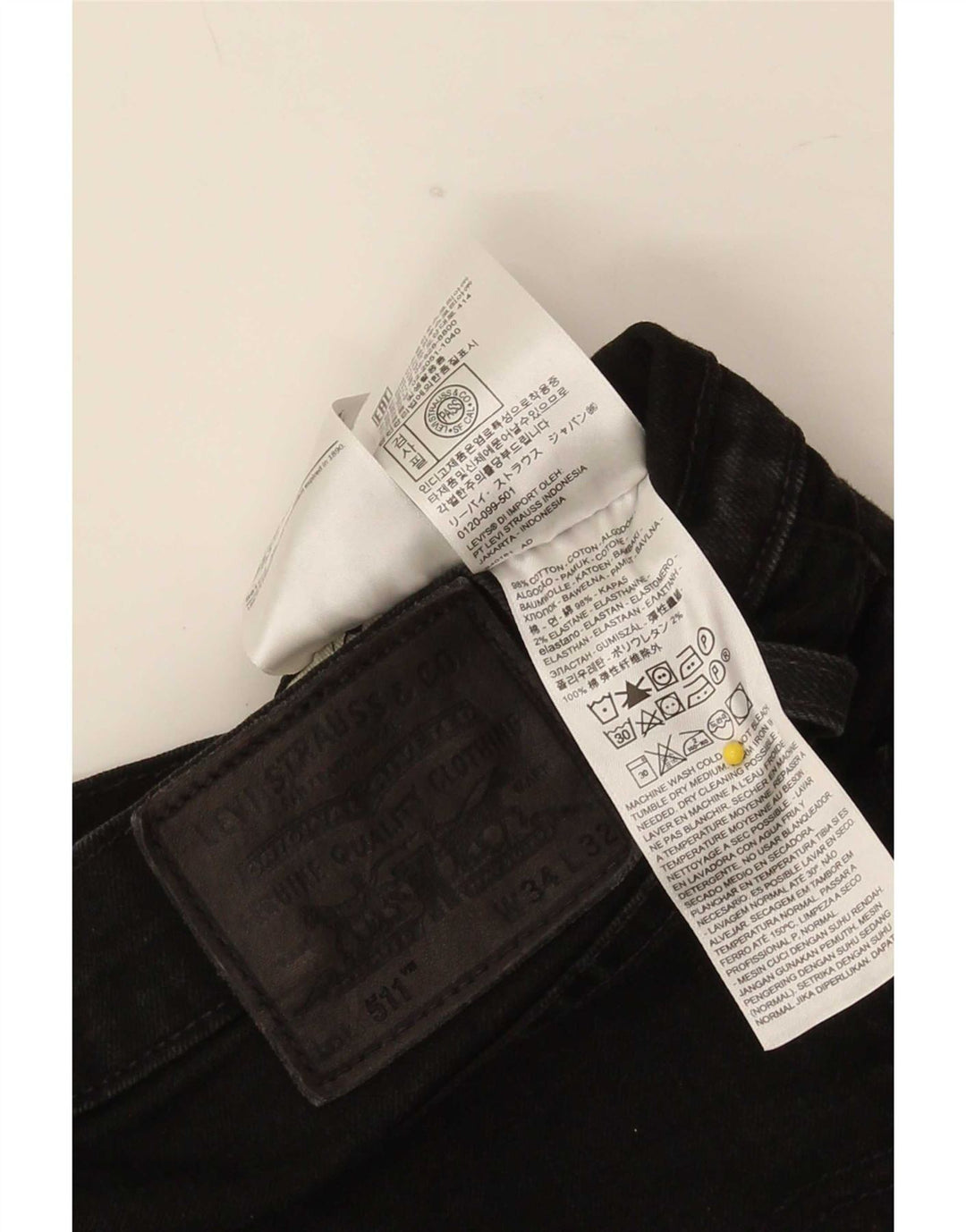 Blugi Levi's 511 Slim pentru bărbați W34 L32 bumbac negru