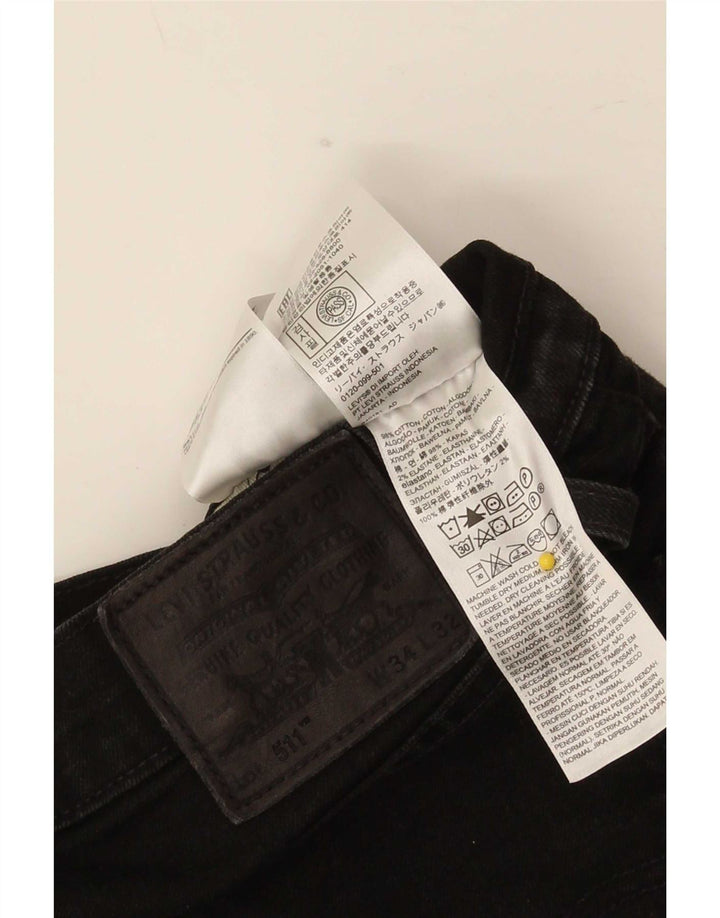 Blugi Levi's 511 Slim pentru bărbați W34 L32 bumbac negru