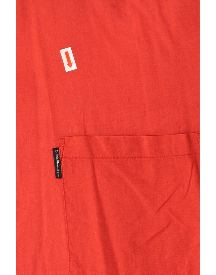 Cămașă pentru bărbați Calvin Klein Jeans, bumbac roșu 2XL