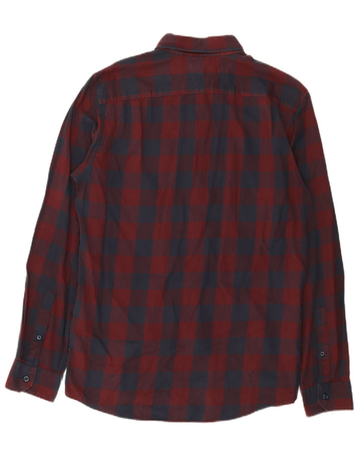 Cămașă Jack Wills pentru bărbați, cu tăiere clasică, din bumbac vichy burgundy mediu