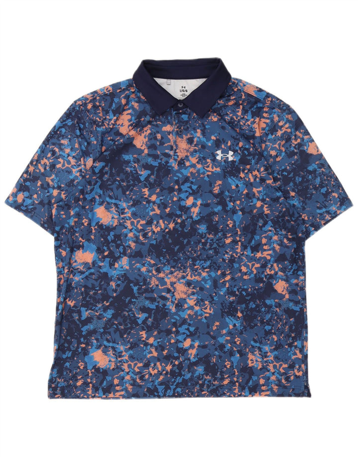 Tricou polo Under Armour pentru bărbați, mare, albastru, cravată