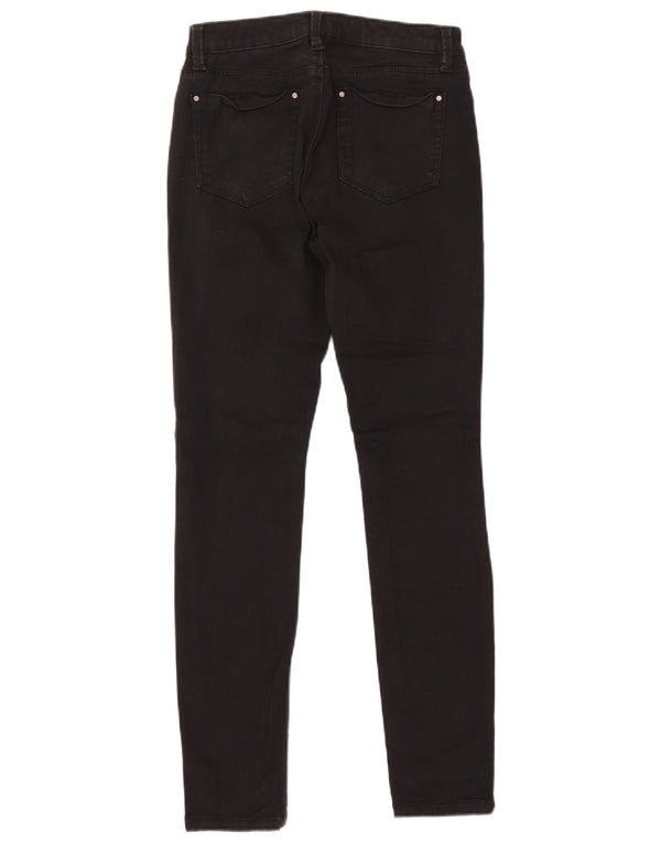 WAREHOUSE Blugi skinny pentru femei UK 10 Small W28 L30 Bumbac negru