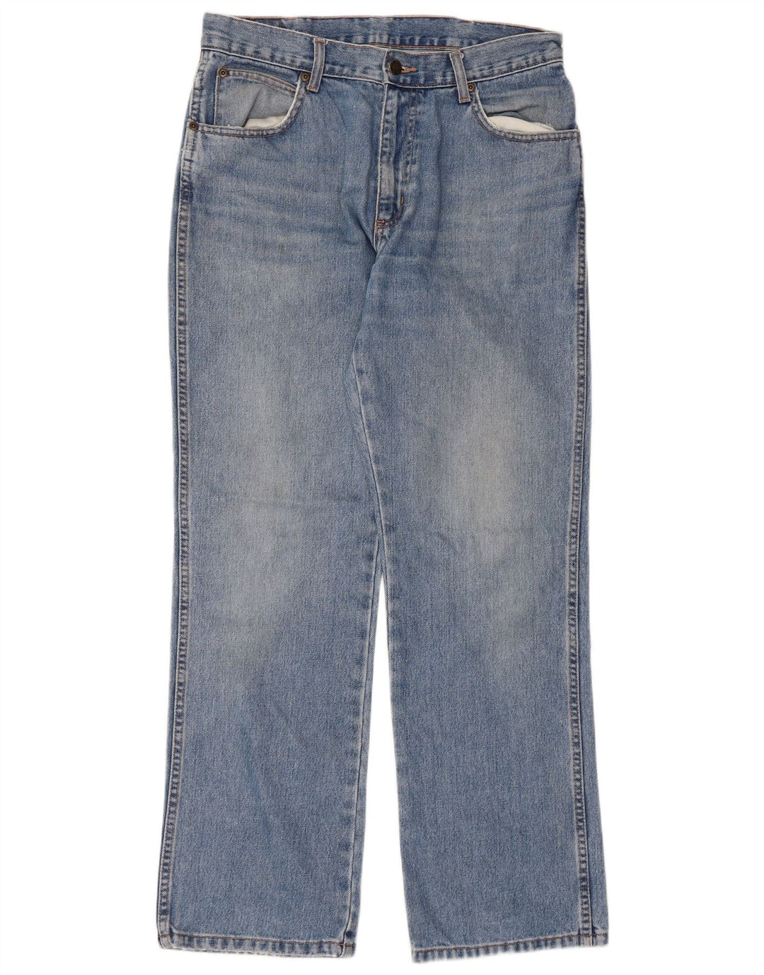 Blugi drepti WRANGLER pentru bărbați, cu ajustare normală, W32 L30, bumbac albastru