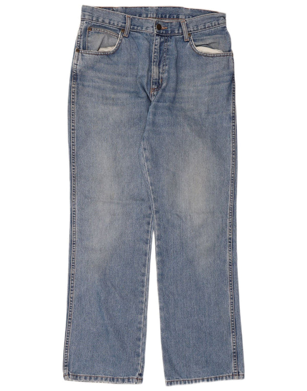 Blugi drepti WRANGLER pentru bărbați, cu ajustare normală, W32 L30, bumbac albastru